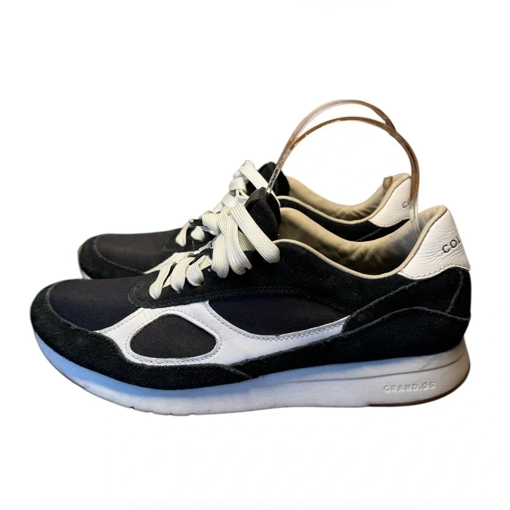 Cole Haan Men's GrandPro Classic Black Suede Laced Running Sneakers Sz 7.5M